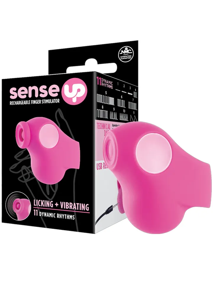 Thumping Rechargeable Finger Vibrator Pink - Vibrators 1