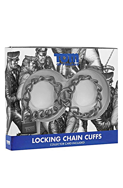 Tom of Finland Locking Chain Cuffs - Metāla rokudzelži 2
