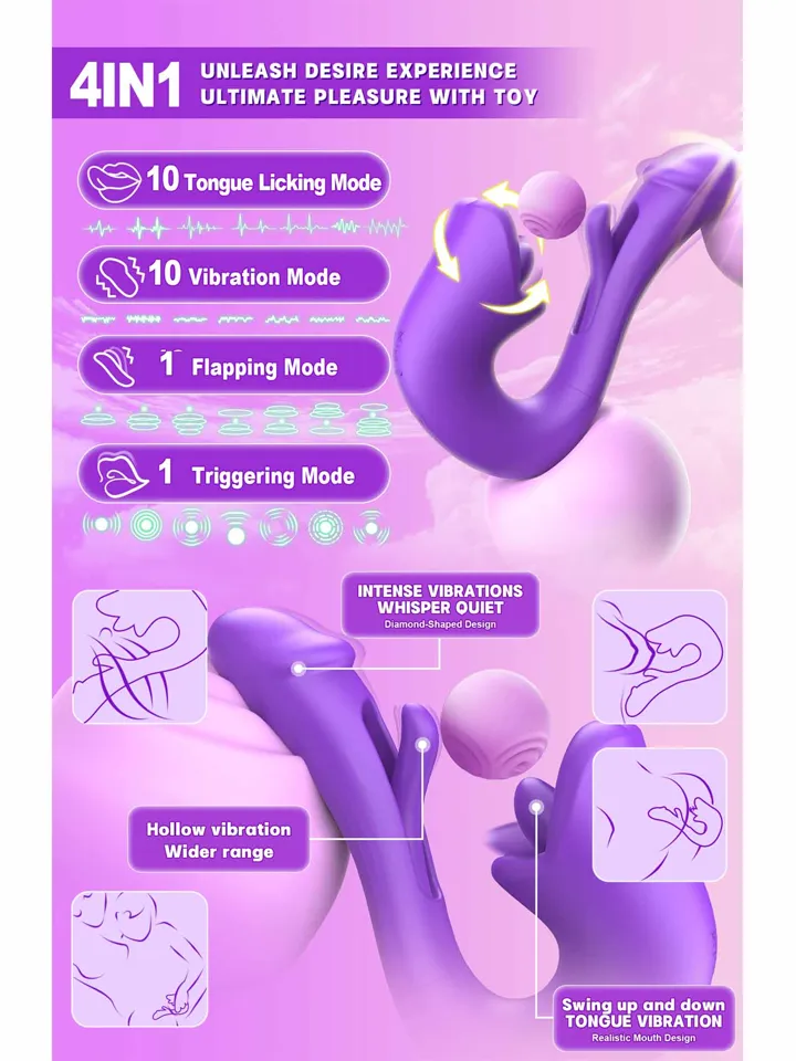 Tongue Flap Dual Vibe Purple - Vibrators 3 [full]