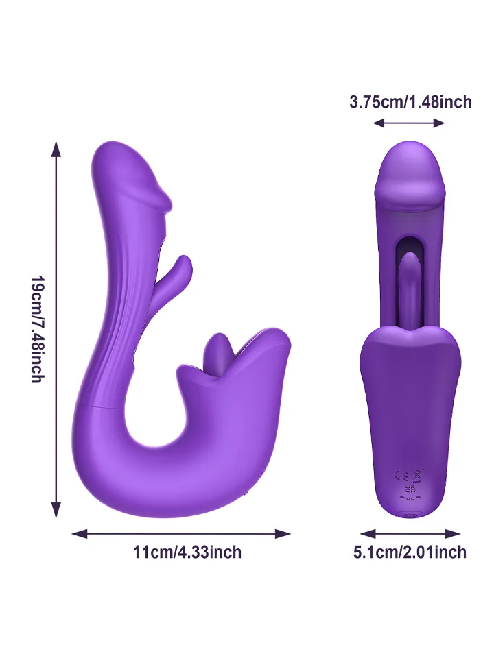 Tongue Flap Dual Vibe Purple - Vibrators 6 [full]