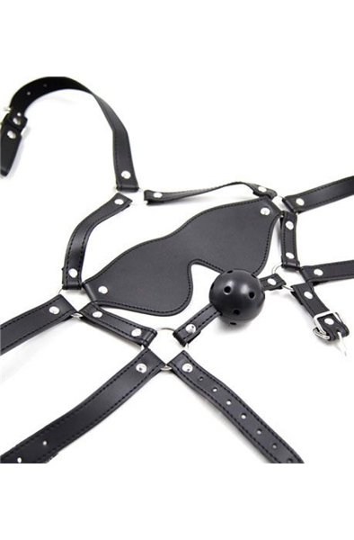 Total Head Harness Restraint - Jostas ar gag bumbu 2