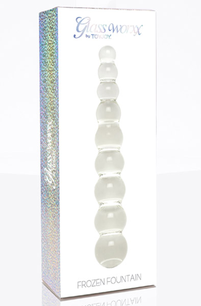 ToyJoy Frozen Fountain 22 cm - Stikla dildo 2