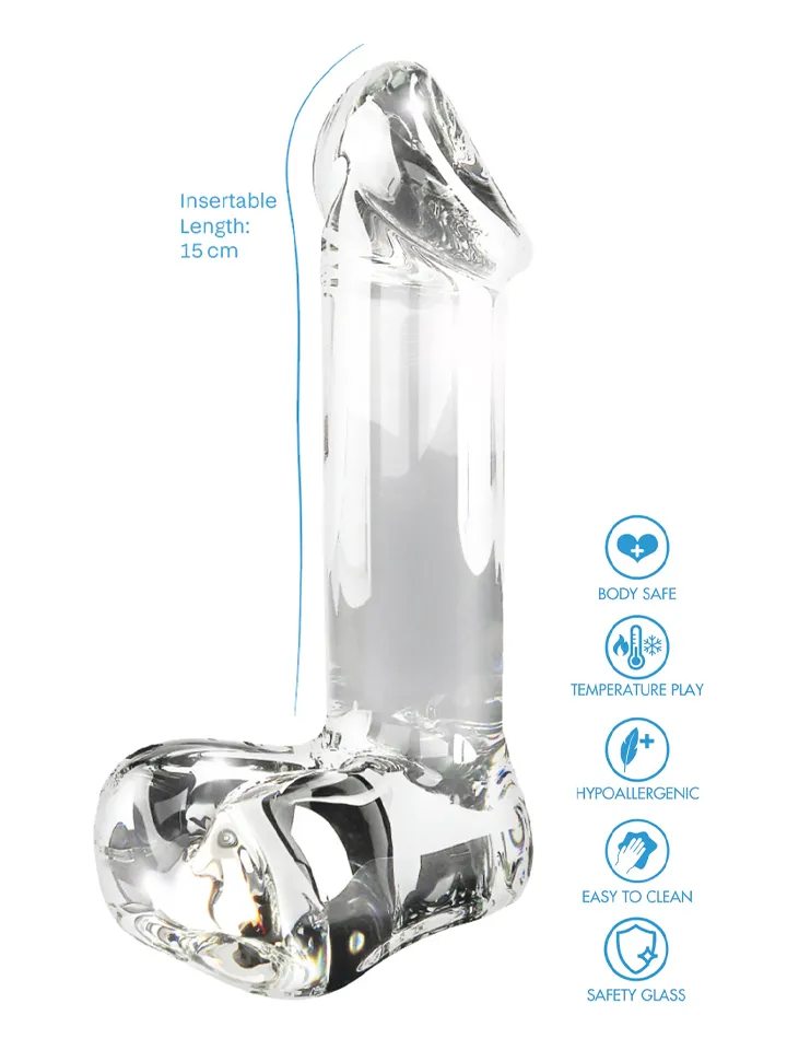 ToyJoy Glass Worxx Crystal Cock 17,5 cm - Stikla dildo 2 [full]