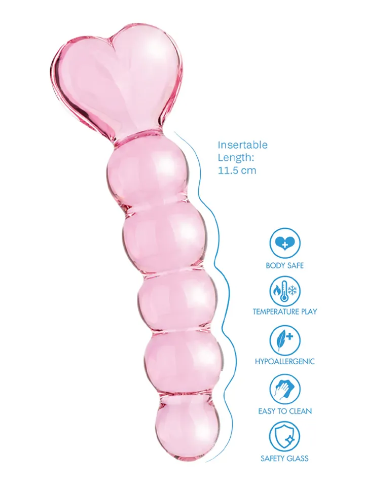ToyJoy Glass Worxx Crystal Heart Anal Dildo - Stikla dildo 2 [full]