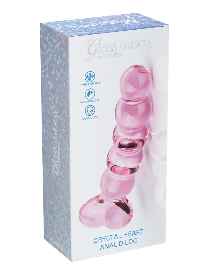 ToyJoy Glass Worxx Crystal Heart Anal Dildo - Stikla dildo 3 [full]