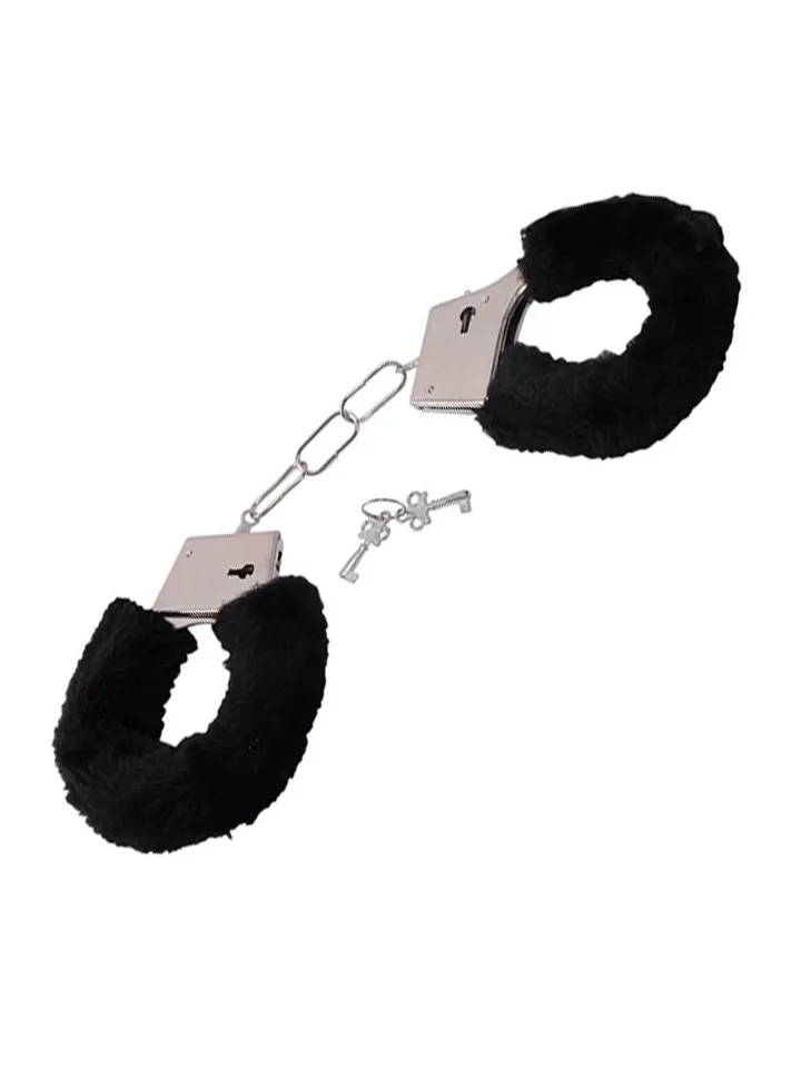 TOYZ4LOVERS Furry Handcuffs Black - Roku dzelži ar pūkām 1 [full]