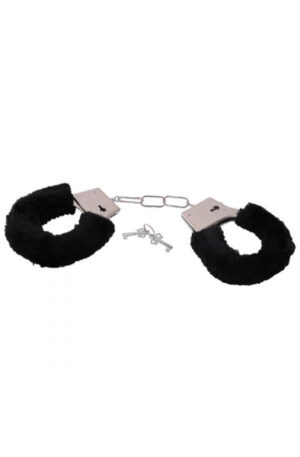 TOYZ4LOVERS Furry Handcuffs Black - Roku dzelži ar pūkām 1
