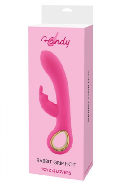 TOYZ4LOVERS Vibrator Rabbit Grip Hot Pink - Trušu vibrators 3