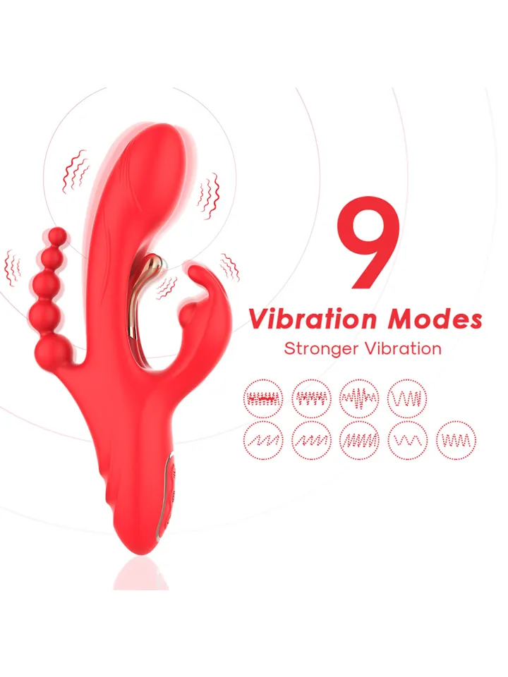 Trident Red Four-Point Vibrator - Trušu vibrators 2 [full]