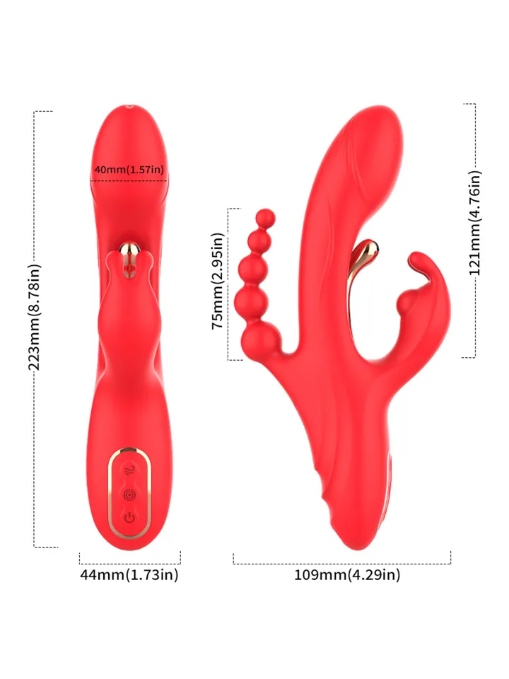 Trident Red Four-Point Vibrator - Trušu vibrators 5 [full]