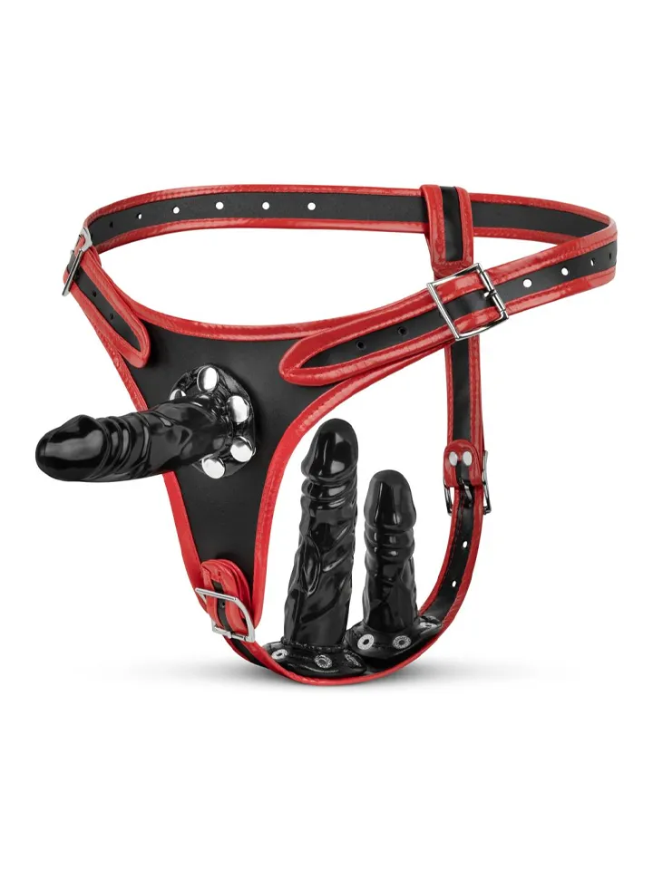Triple Dildo Strap-On Harness - Siksna ar siksnām 1 [full]