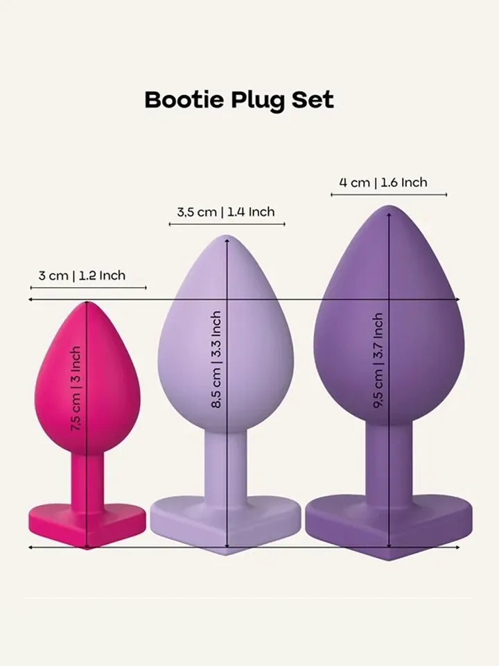 Triple Heart Anal Plug Set - Anālā spraudņa komplekts 3 [full]