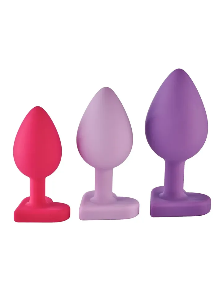 Triple Heart Anal Plug Set - Anālā spraudņa komplekts 4 [full]
