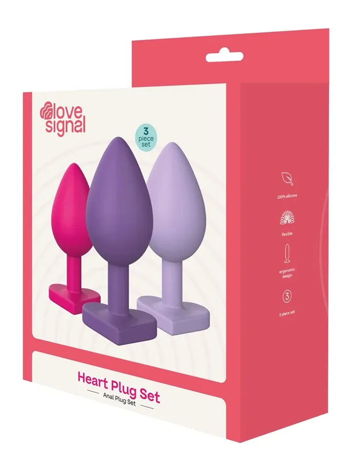 Triple Heart Anal Plug Set - Anālā spraudņa komplekts 5 [full]