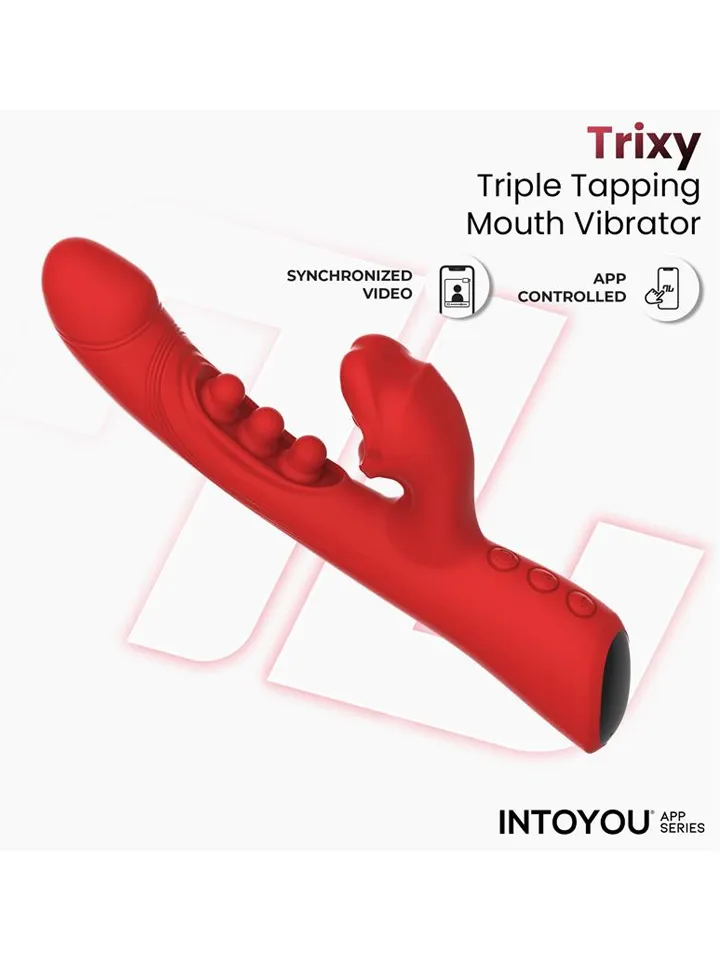 Trixy Vibrator With Tapping, Biting & App - Lietotņu kontrolēts trušu vibrators 4 [full]