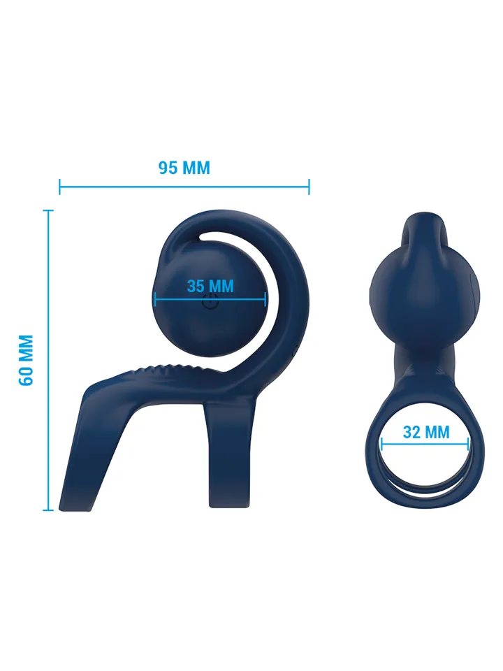 Tyson Cock Ring With Vibrating Ball - Vibrējošs gaiļa gredzens 4 [full]