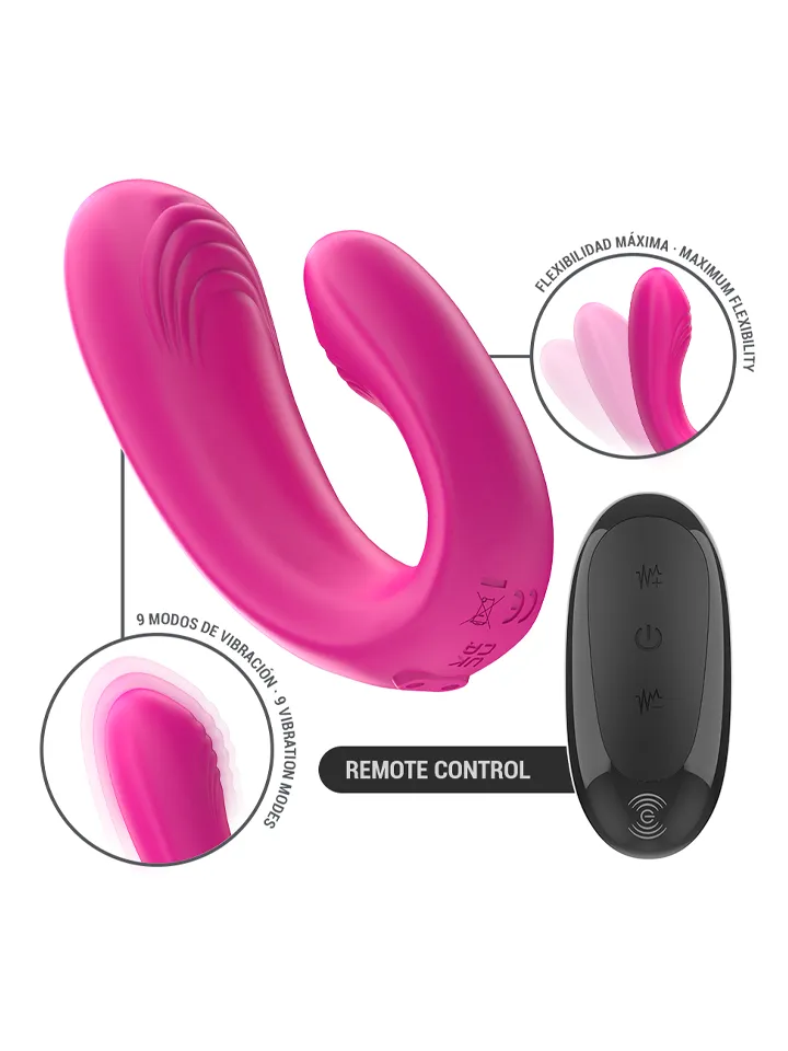 U-shaped Stimulator & Vibrator With Remote Control - Pāru vibrators 1 [full]