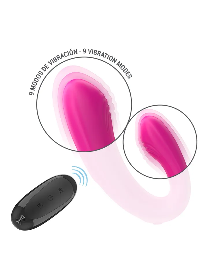 U-shaped Stimulator & Vibrator With Remote Control - Pāru vibrators 2 [full]