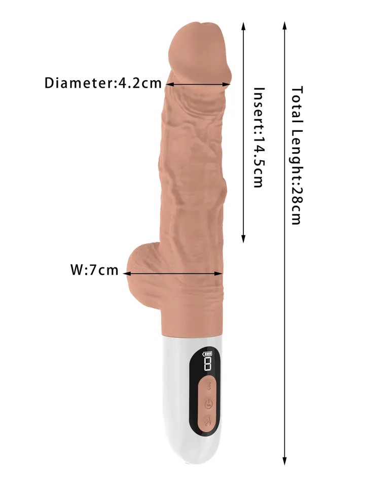 Ultra Realistic Thrusting Motion Vibrator - Vibrējošs dildo 3 [full]