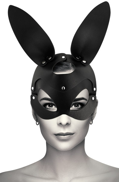 Vegan Leather Mask With Bunny Ears - Trušu ausis 1