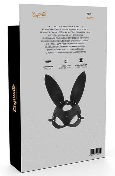 Vegan Leather Mask With Bunny Ears - Trušu ausis 3