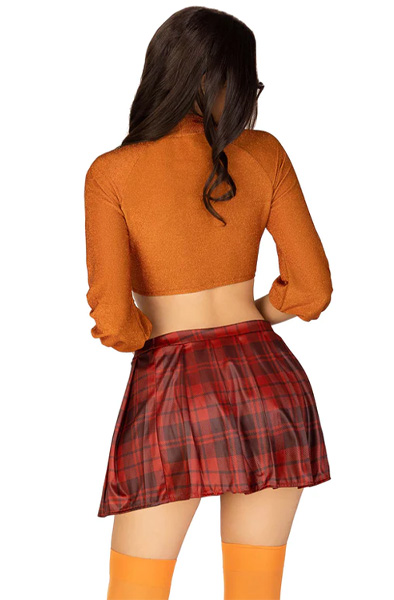Velma Crop Top & Plaid Skirt - Lomu spēle un maskarāde 2
