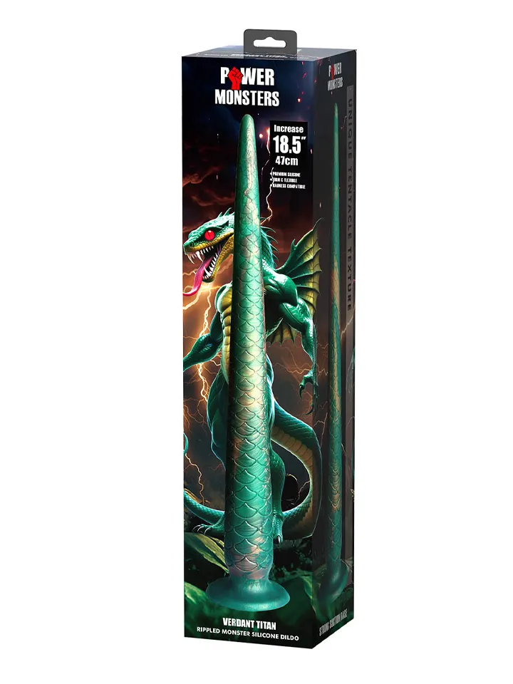 Verdant Titan Rippled Monster Silicone Dildo 47 cm - Īpaši garš anālais dildo 3 [full]