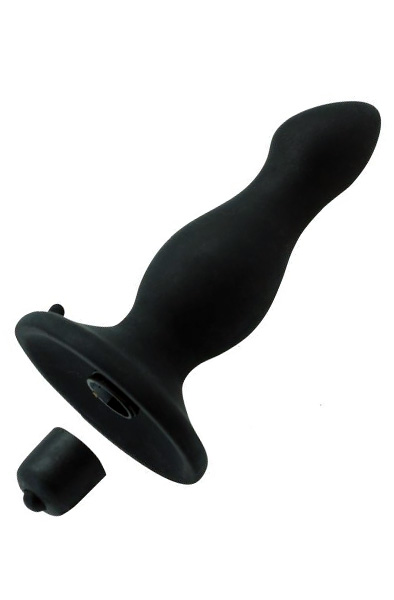 Vibrating Anal Bullet Black 10,5 cm - Vibrējošs anālais spraudnis 3