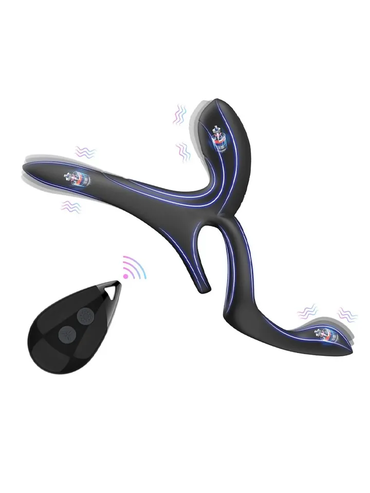 Vibrating Cock Ring With Clitoral Stimulation - Vibrējošs gaiļa gredzens 4 [full]