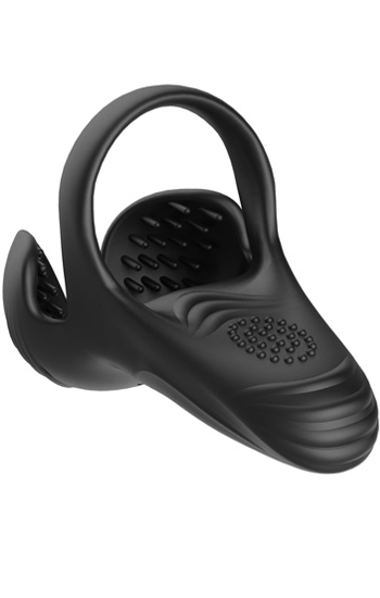 Vibrating Cock Ring With Perineum/Balls Stimulation - Gaiļa gredzens 1