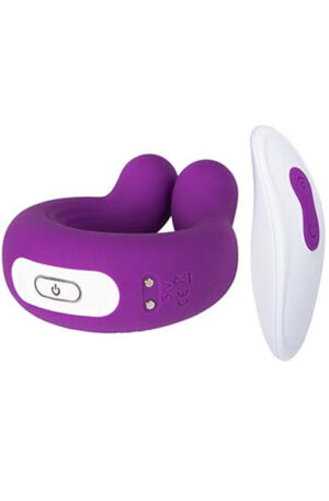 Vibrating Cock Ring With Remote Control Purple - Vibrējošs gaiļa gredzens 1