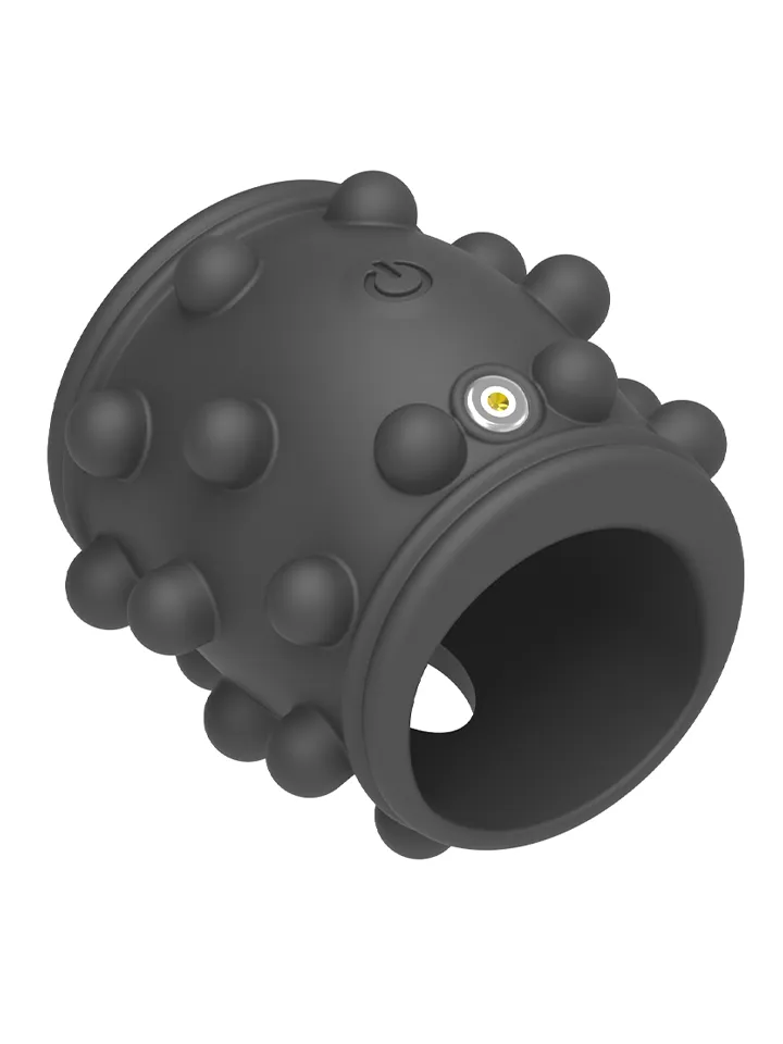 Vibrating Dotted Silicone Cock Sleeve - Vibrējošs penisa pagarinātājs 1 [full]