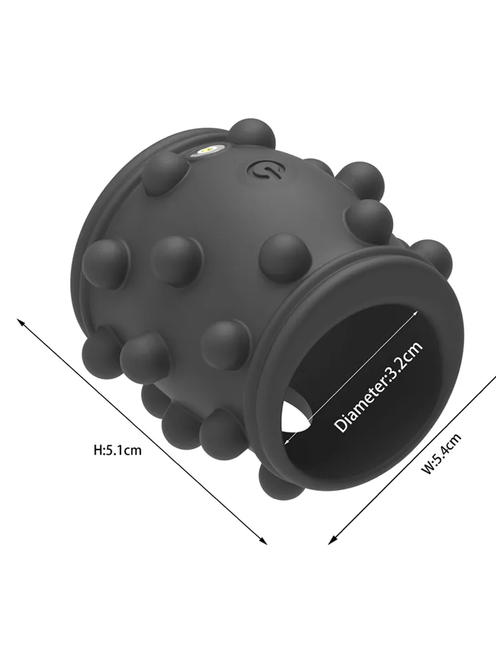 Vibrating Dotted Silicone Cock Sleeve - Vibrējošs penisa pagarinātājs 4 [full]