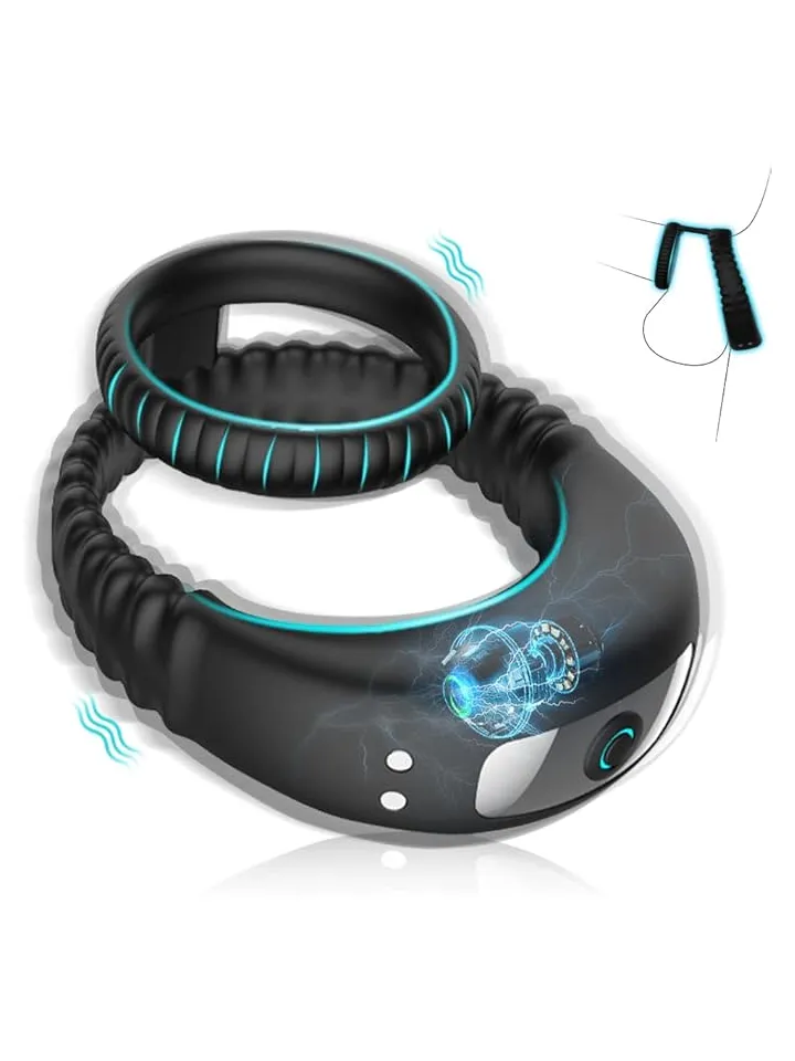 Vibrating Double Cock Ring - Vibrējošs gaiļa gredzens 2 [full]