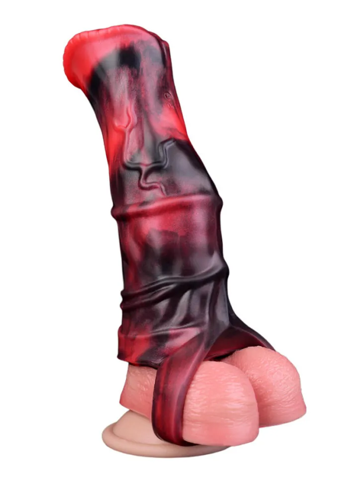 Vibrating Penis Sleeve 18,5 cm - Vibrējoša penisa piedurkne 2 [full]