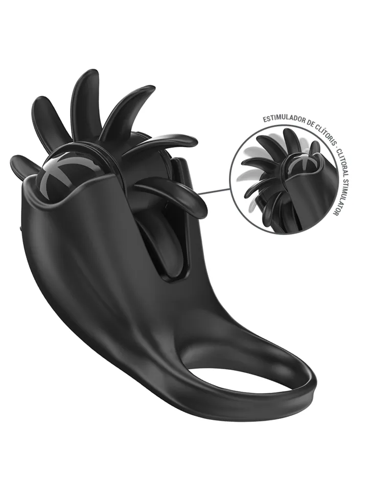 Vibrating Ring 10 Vibrations With Clitoris Stimulator - Vibrējošs gaiļa gredzens 1 [full]