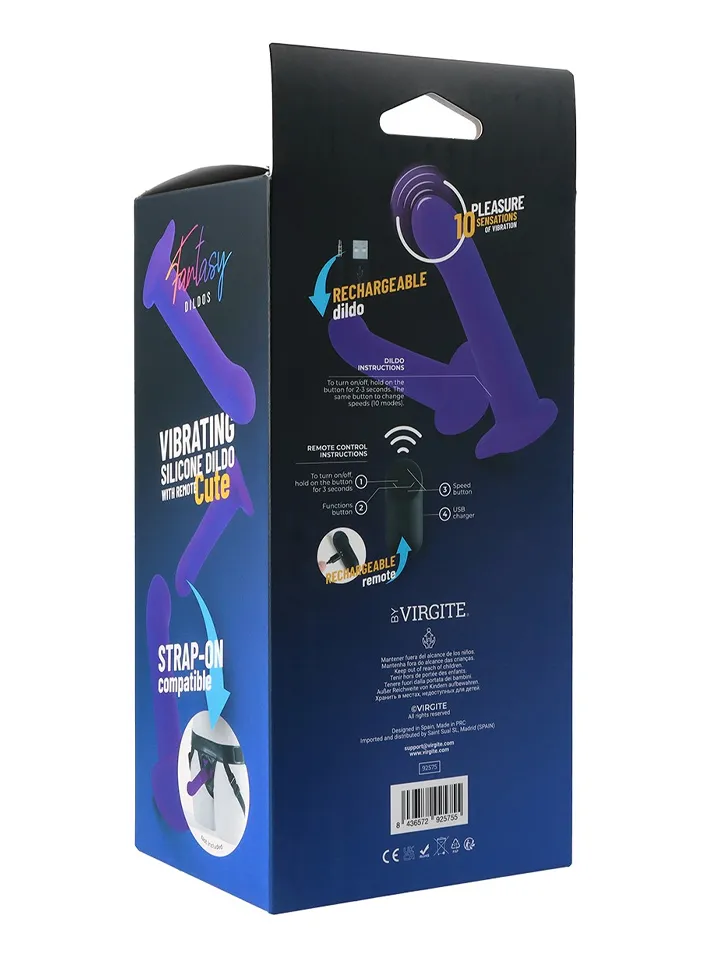 Vibrating Silicone Dildo With Remote 18 cm - Vibrējošs dildo 5