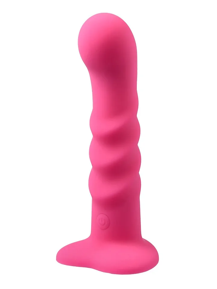 Vibrating Silicone Dildo With Remote Pink 18 cm - Vibrējošs dildo 3 [full]