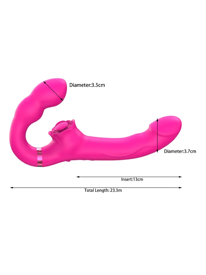 Vibrating & Tapping Strapless Strapon - Strap-on 4 [full]