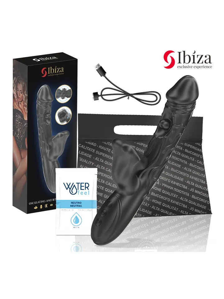 Vibrator & Clitoris Stimulator With Biting & Rotation - Trušu vibrators ar rotējošu mēli 4 [full]