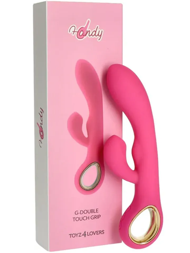 Vibrator Rabbit Handy G-Double Touch Grip Pink - Trušu vibrators 3
