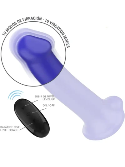 Victoria Vibrator 10 Modes Remote Control - Vibrējošs dildo 6