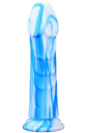 Vipriks Dildo Blue-White 21 cm - Dragon dildo 1