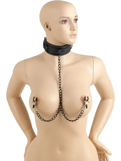 Virgite Collar With Nipples Clamps - Kaklarota ar krūšu klipšiem 2