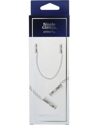 Virgite Nipple Clamps With Chain - Sprauslas ar gliemežvākiem 3