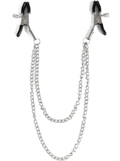 Virgite Nipple Clamps With Double Chain - Krūšu skavas ar ķēdi 1