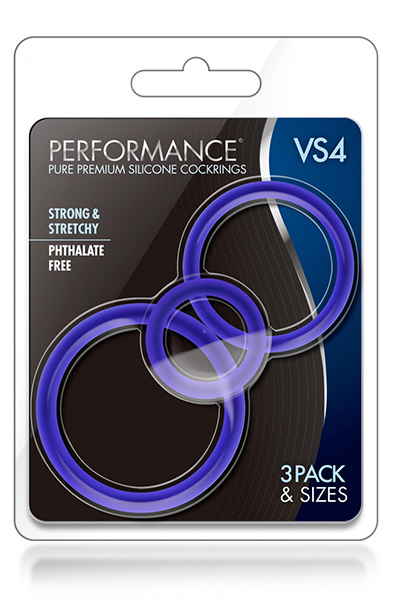 VS4 Cock Ring Set Indigo - Gaiļa gredzenu komplekts 2