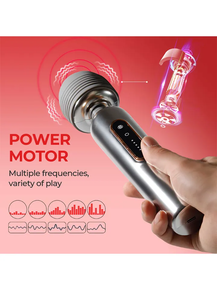 Wand Massagers Shining Metallic Luster - Burvju nūjiņa / masāžas zizlis 3 [full]