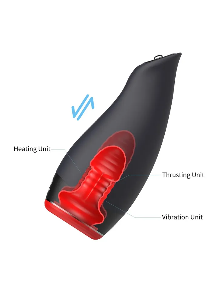 Warming, Thrusting & Vibrating Masturbator - Vibrējošs masturbators 2 [full]