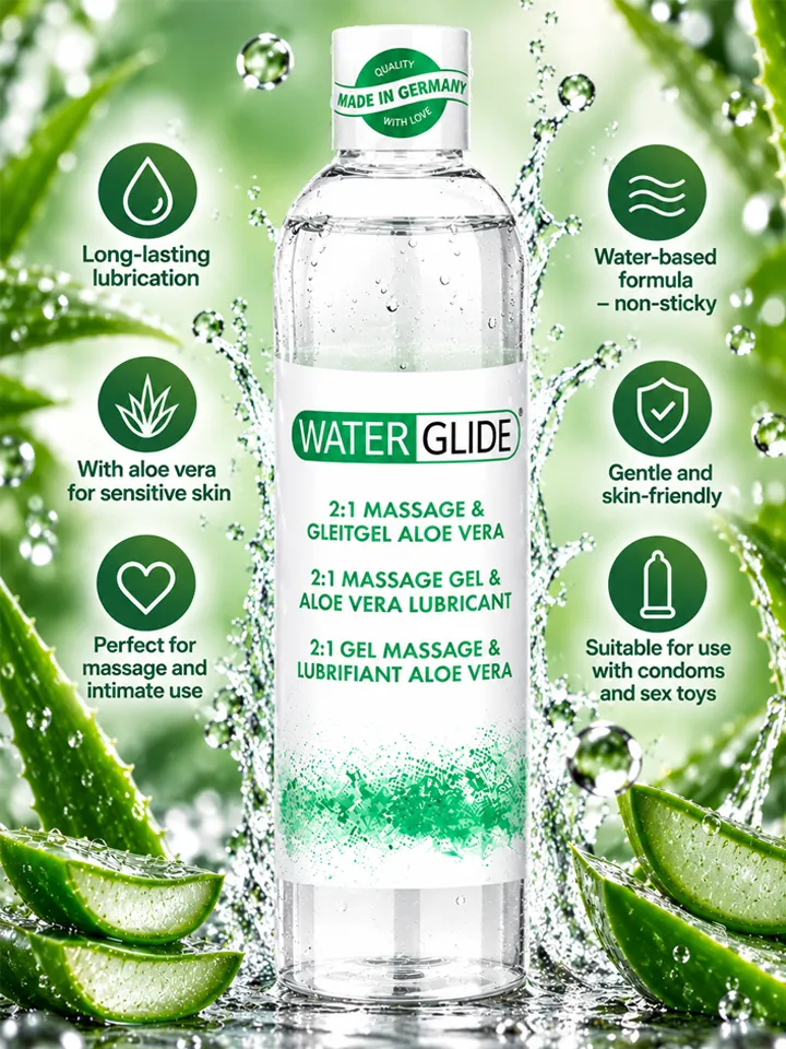 Waterglide 2:1 Massage Gel & Aloe Vera Lubricant 300ml - Smērvielas un masāžas losjons 1 [full]
